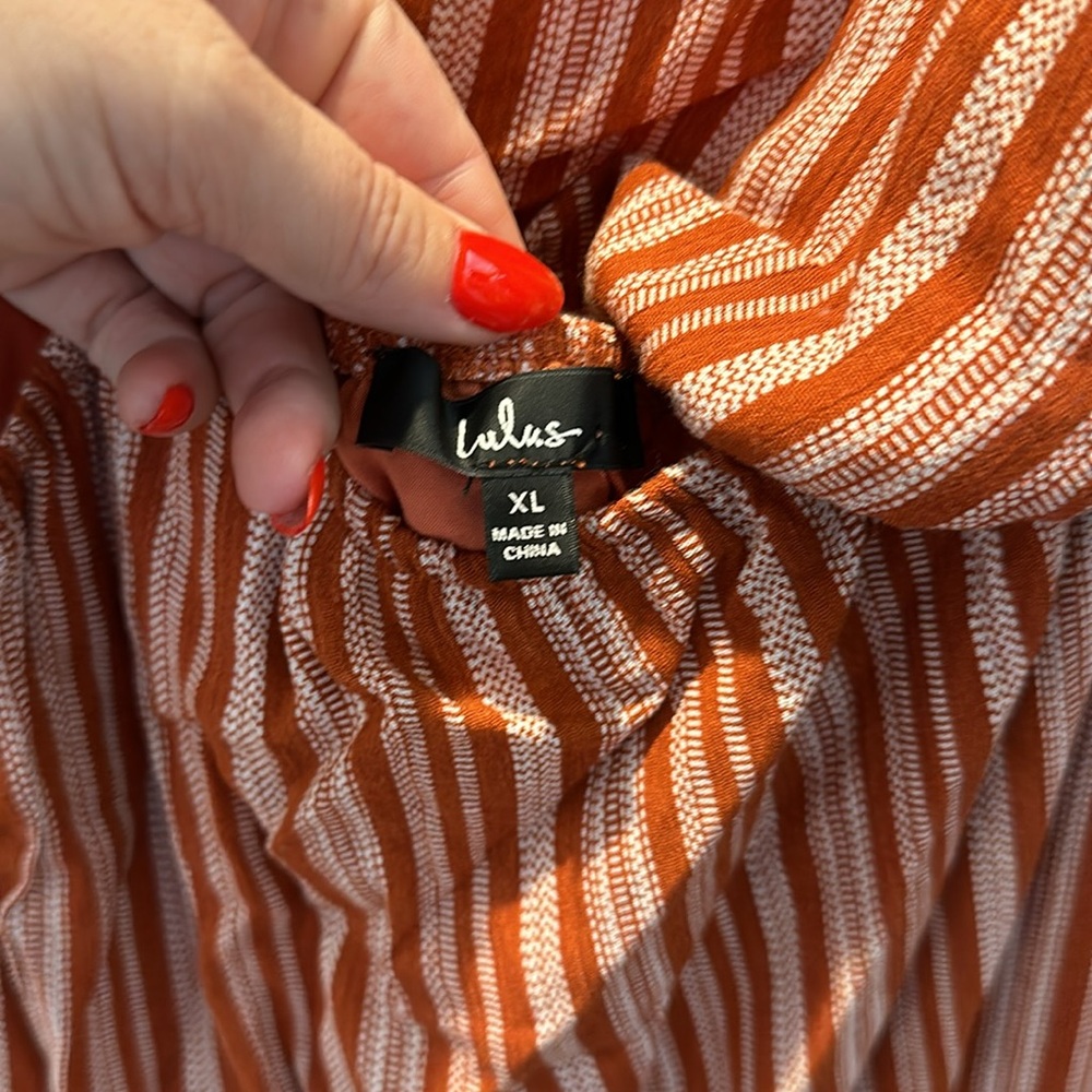 XL Maxi, Rust, Pattern Dress - Picture 8 of 8